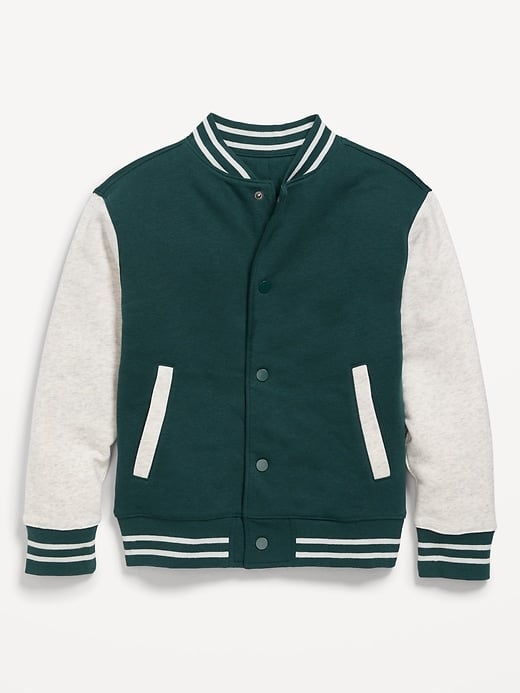 Button-Front Bomber Jacket