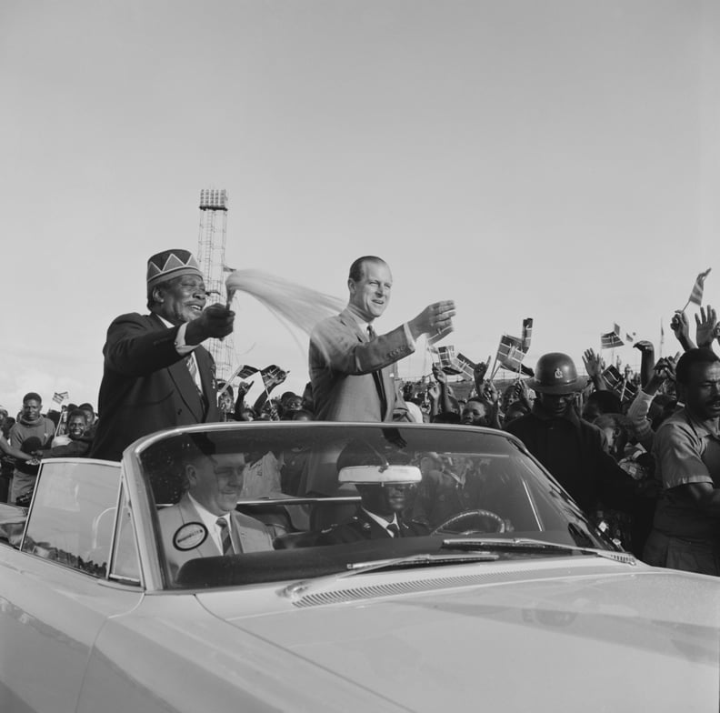 Greeting Crowds with the Prime Minister of Kenya, Jomo Kenyatta, in 1963