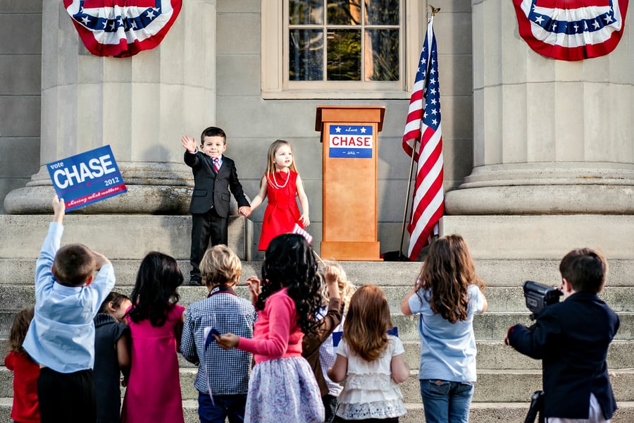 Little Boy Running For President