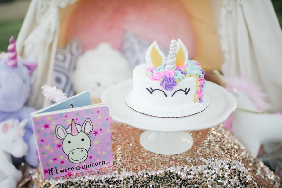 Unicorn-Themed Cake Smash
