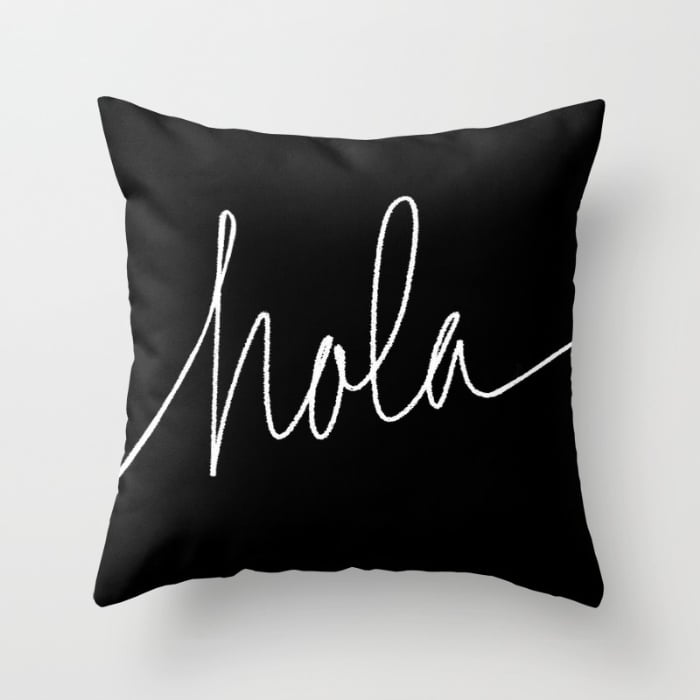 Hola Throw Pillow Cover With Pillow Insert ($27)