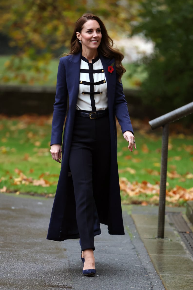 Catherine Walker Navy Blue Long Length Coat