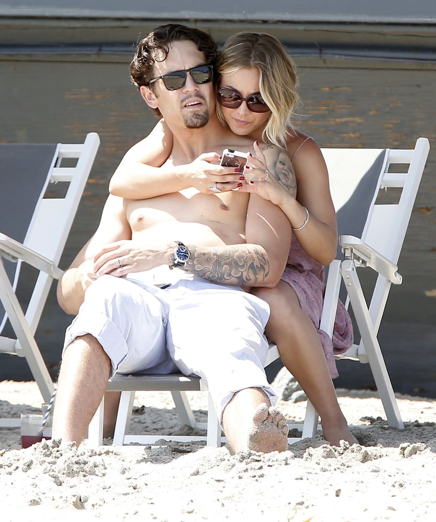 Kaley Cuoco and her husband, Ryan Sweeting, cozied up at Joel Silver's Memorial Day party in Malibu, CA, on Monday.