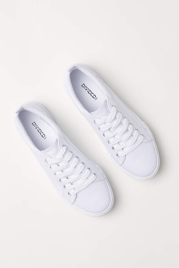 h & m white sneakers