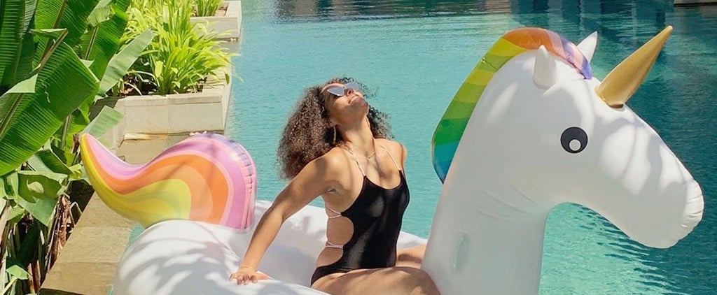Alicia Keys's Black Cutout One-Piece Swimsuit May 2019