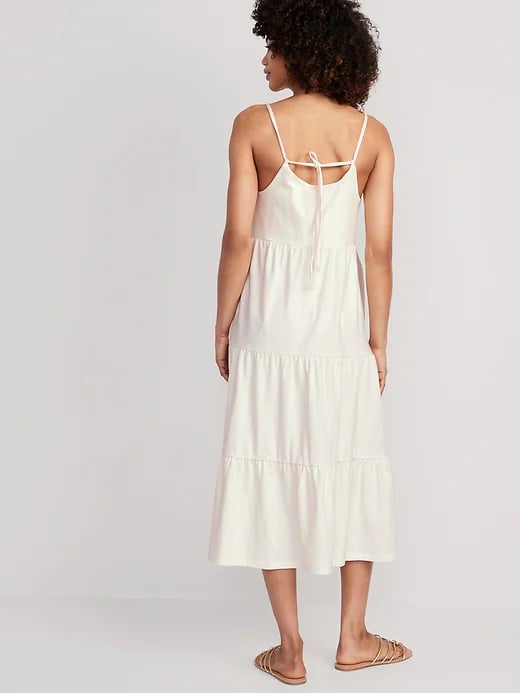 Old Navy Tie-Back Tiered Midi Swing Dress
