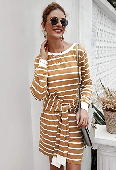 Kirundo Sweatshirt Front Tie Midi Dress