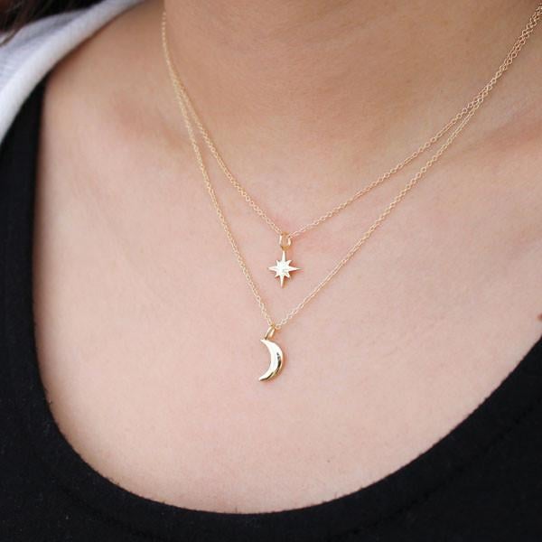 KRIS NATIONS Opalescent Moon Necklace
