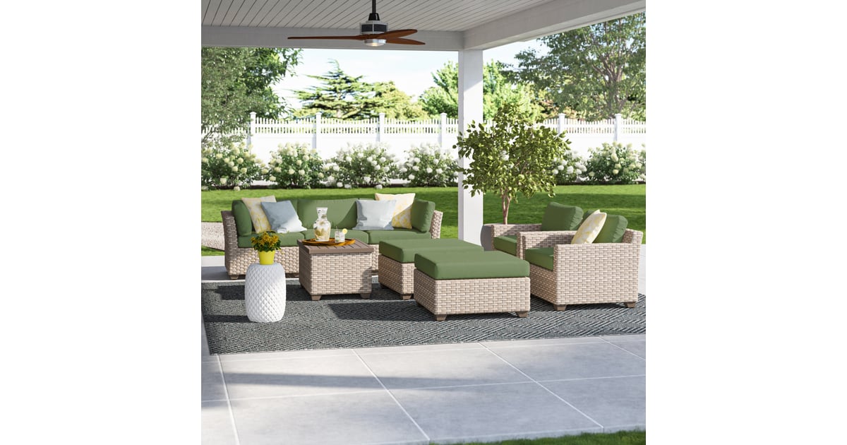 Rochford 8 Piece Rattan Sectional Seating Group with Cushions Best