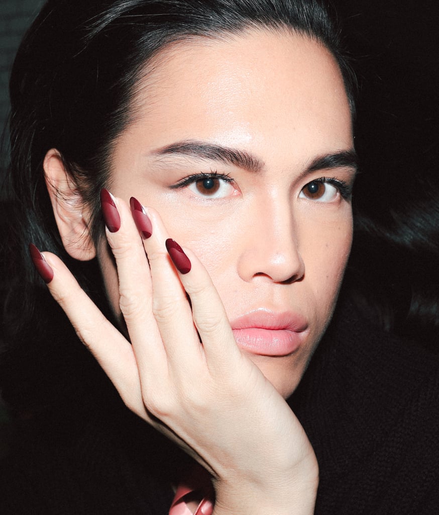 NYFW Nail Art Trend: Matte-Gloss Red French Nails