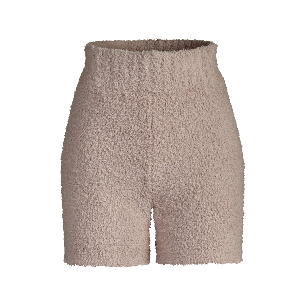 Kim Kardashian Skims Cozy Collection Knit Shorts — Stone