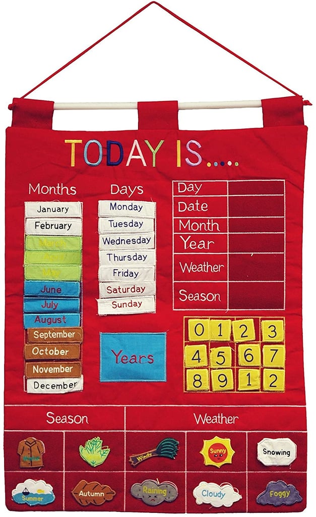 Today Is Children's Calendar Wall Chart Homeschooling Supplies For