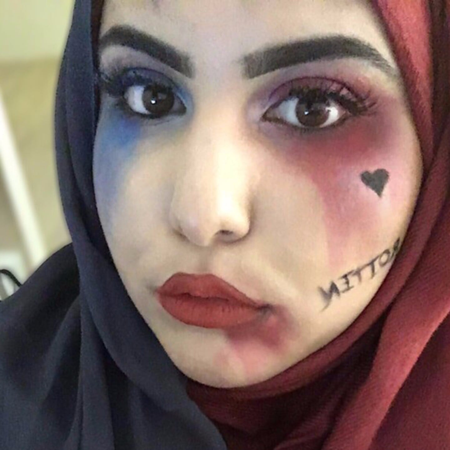 Hijab Harley Quinn Costume Halloween Makeup Popsugar Beauty.