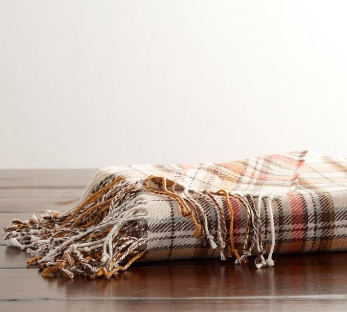 Pottery Barn Dunston Plaid Throw