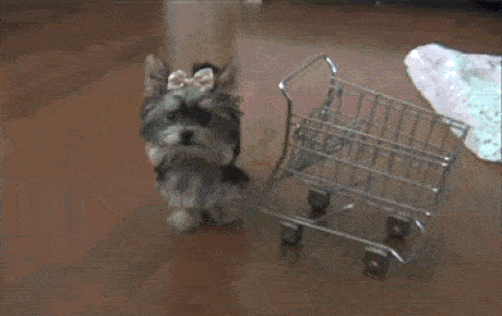 Grabbing a basket as you walk through the door.
