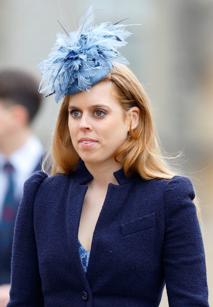 Princess Beatrice attended the Easter service at St George's Chapel with a festive headpiece in April 2015.