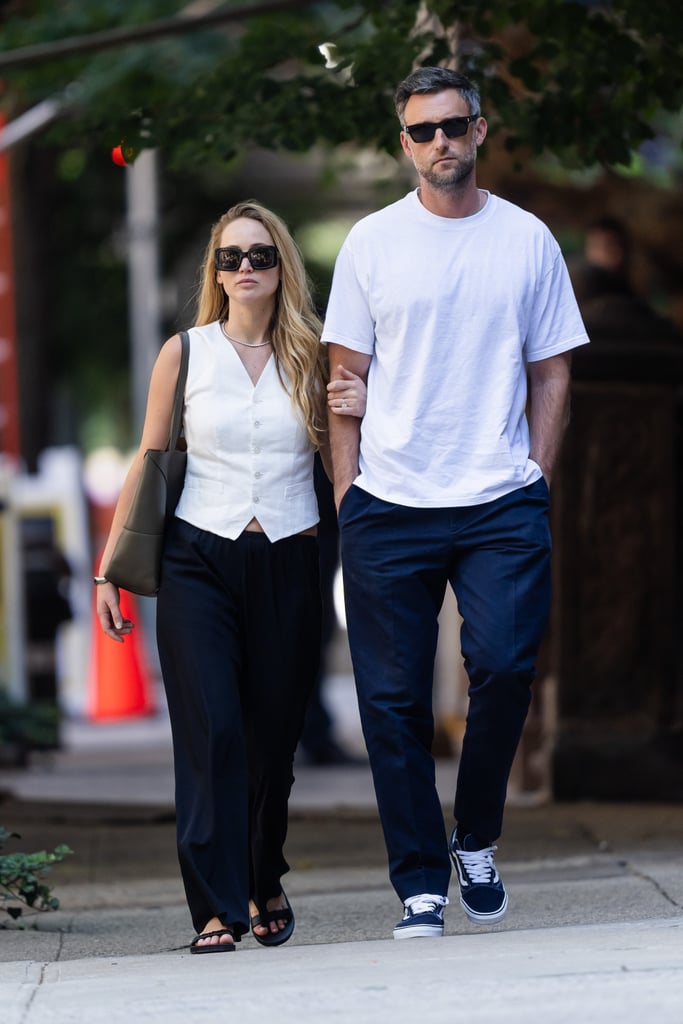 Jennifer Lawrence Wears a Suit Vest For a Date Night in NYC