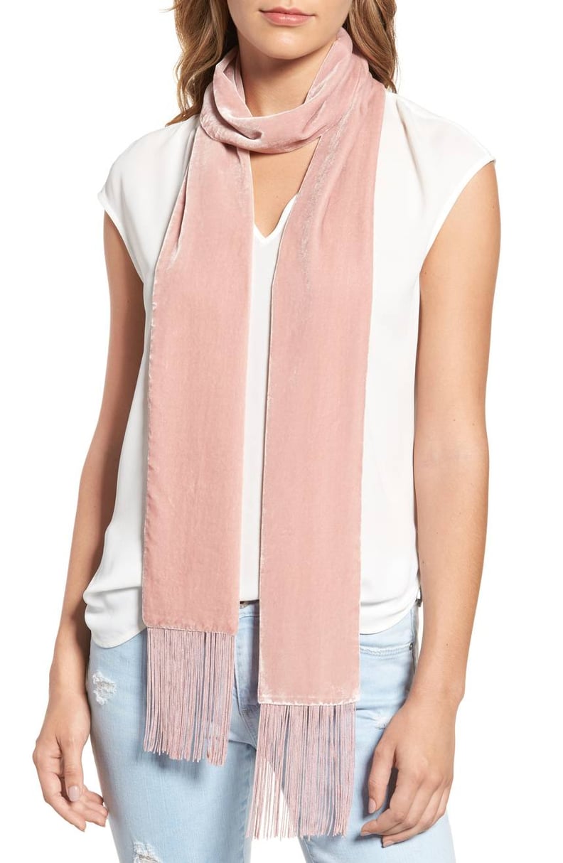 Rebecca Minkoff Fringe Skinny Scarf