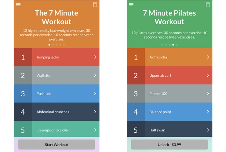 Wahoo Fitness 7 Minute Fitness App