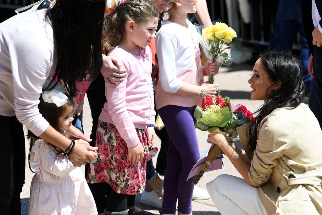 When This Little Girl Welcomed Meghan to Sydney With Flowers