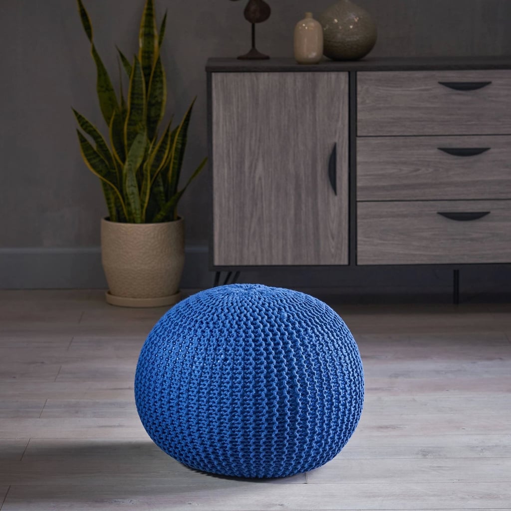 Abena Knitted Cotton Pouf Best Target Furniture Under 50 POPSUGAR