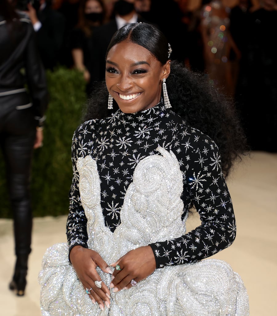 Simone Biles's Accessorised Ponytail Hairstyle Met Gala 2021