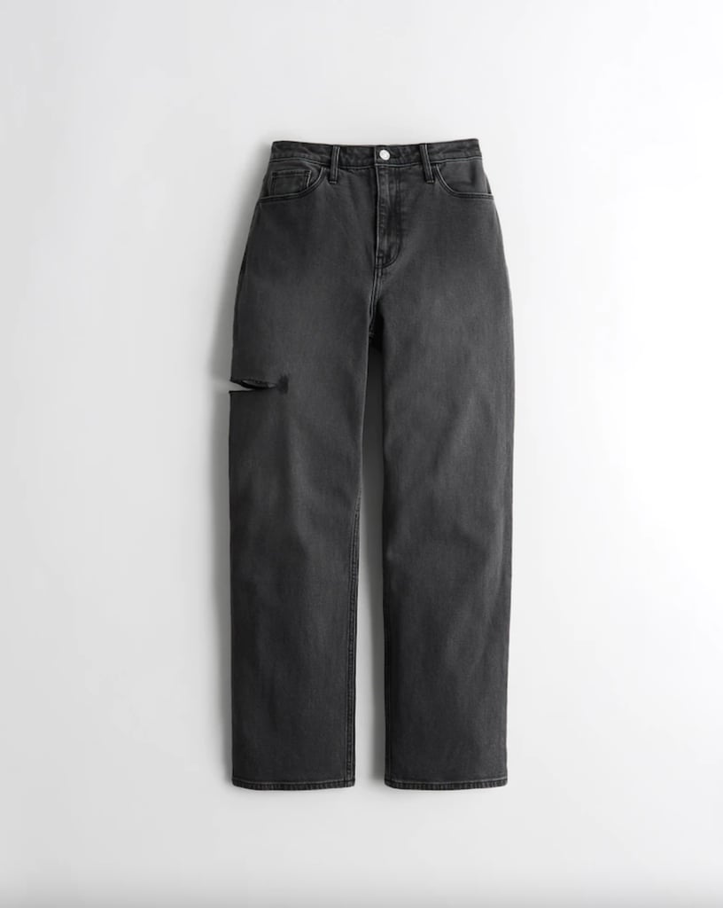 Something With a Twist: Ultra High-Rise Slashed Thigh Dad Jeans
