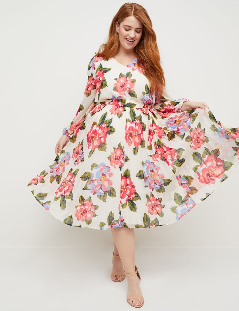 Beauticurve Floral Pleated Midi Dress