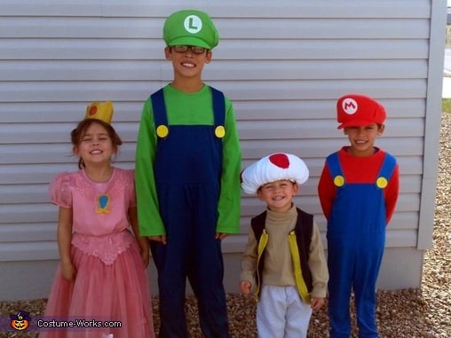 Mario, Luigi, Toad, and Princess Peach