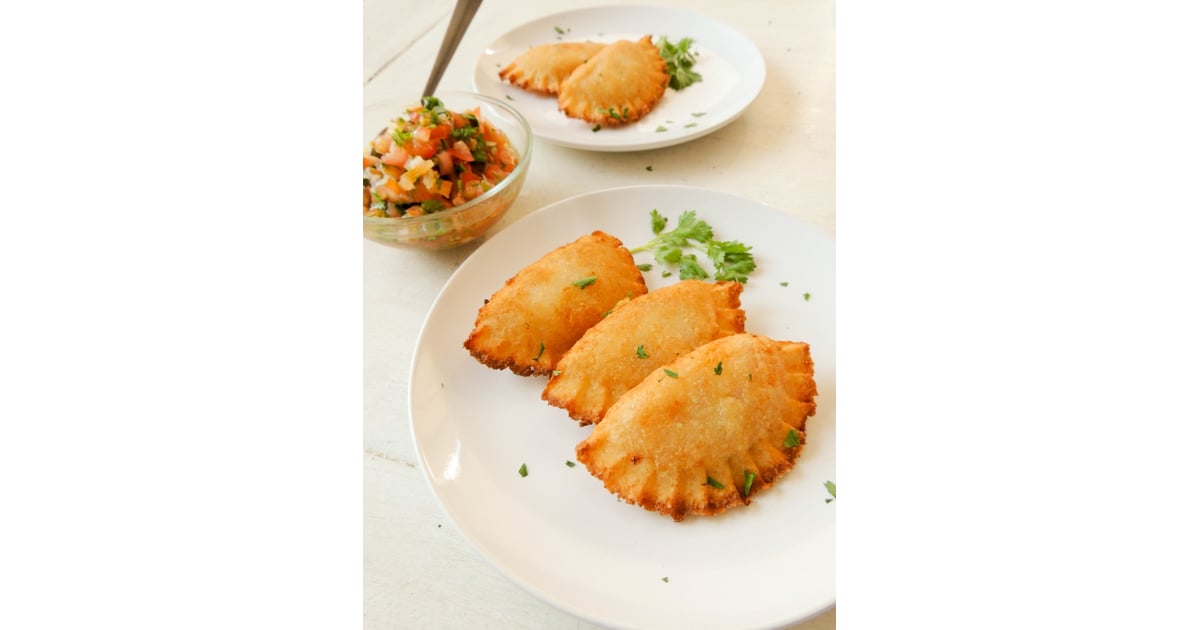 Dominican yuca empanadas, stuffed with beef and vegetables, would