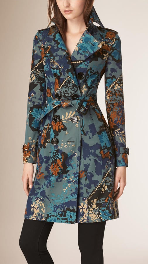 Burberry Prorsum Floral Cotton Gabardine Trench Coat ($2,995)