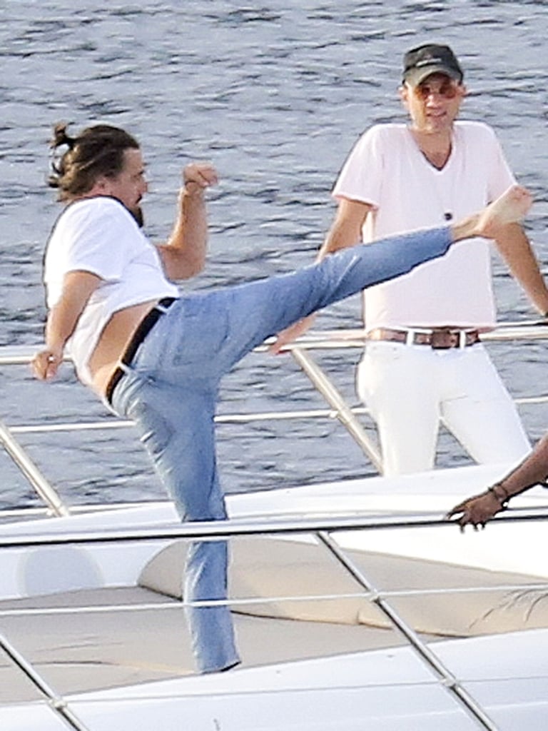 Leonardo DiCaprio Practices Karate on a Yacht | Pictures