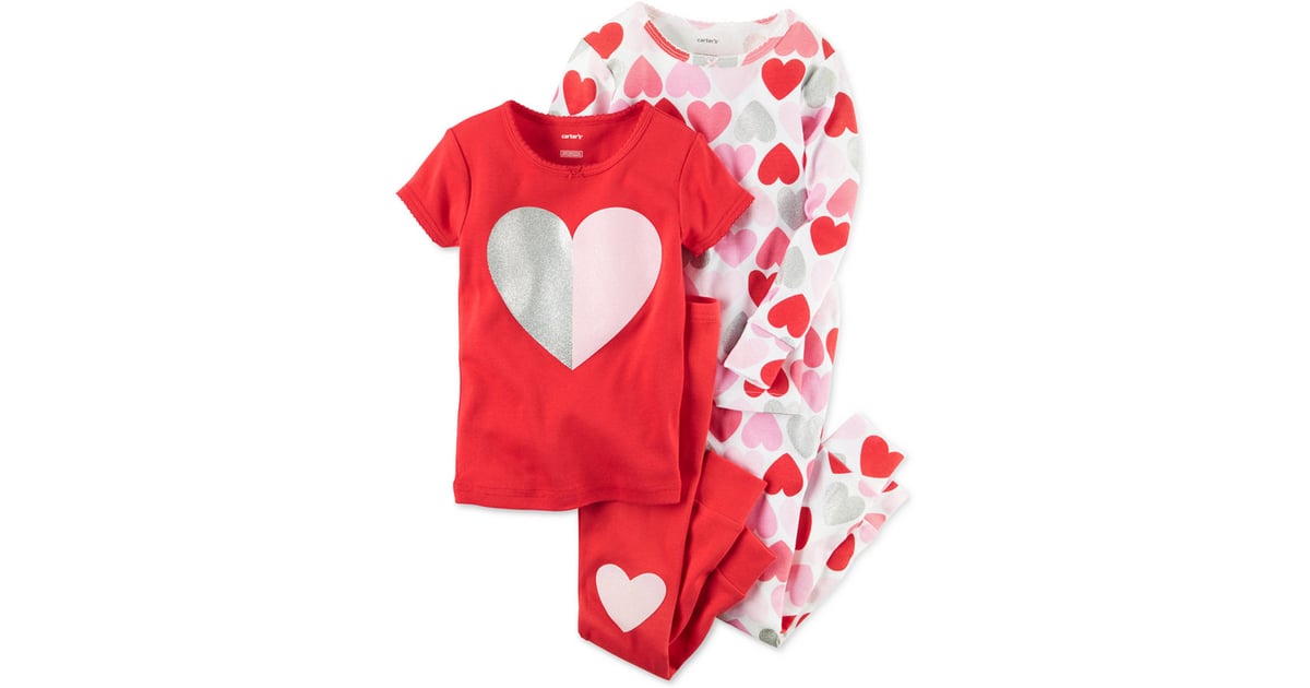 Hearts Pajama Set Kids' Valentine's Day Pajamas POPSUGAR Family