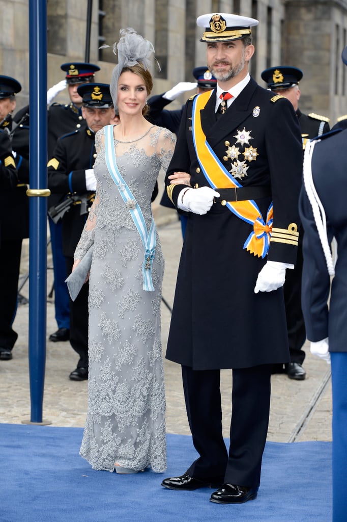 Letizia and Felipe got dressed up for the inauguration of King Willem-Alexander of the Netherlands in April 2013.