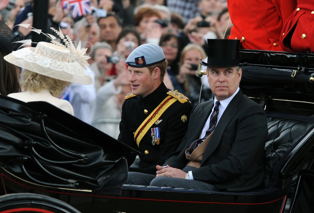 Pictured: Prince Harry and Prince Andrew.