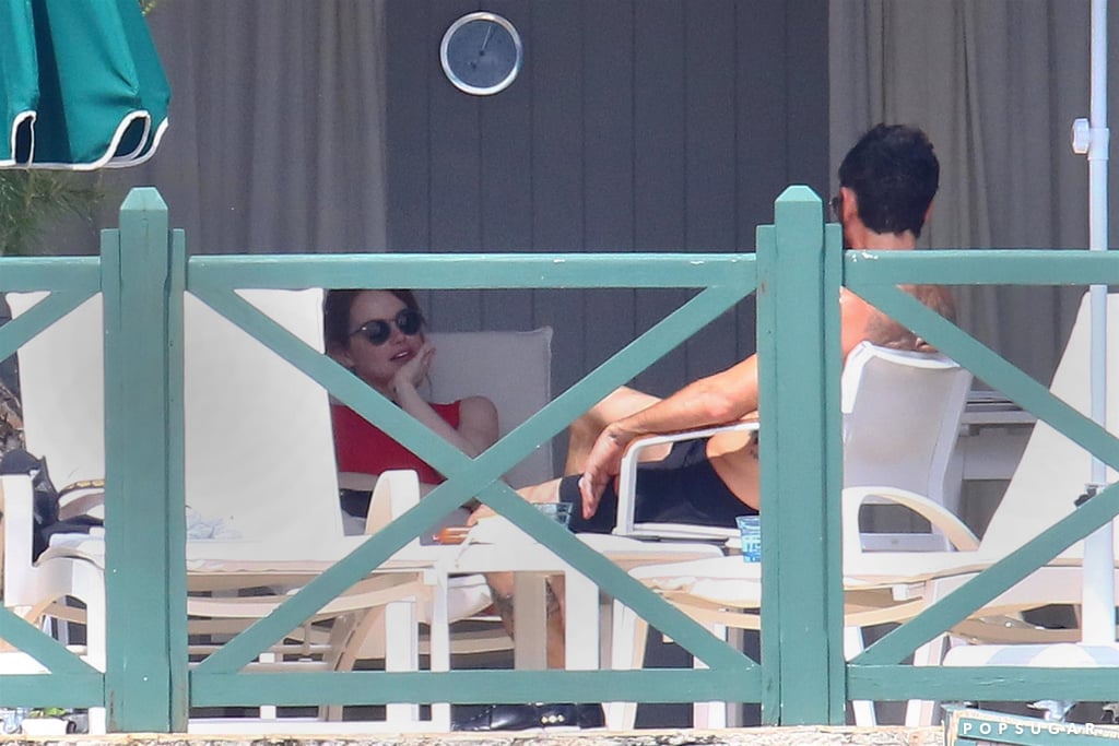 Emma Stone and Justin Theroux Beach Pictures May 2018