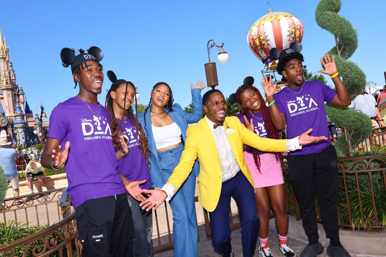 LAKE BUENA VISTA, FLORIDA - MARCH 23: Halle Bailey, Raevon Redding and guests attend the Disney Dreamers Academy 2023 at Walt Disney World Resort on March 23, 2023 in Lake Buena Vista, Florida. (Photo by Arturo Holmes/Getty Images for Disney)
