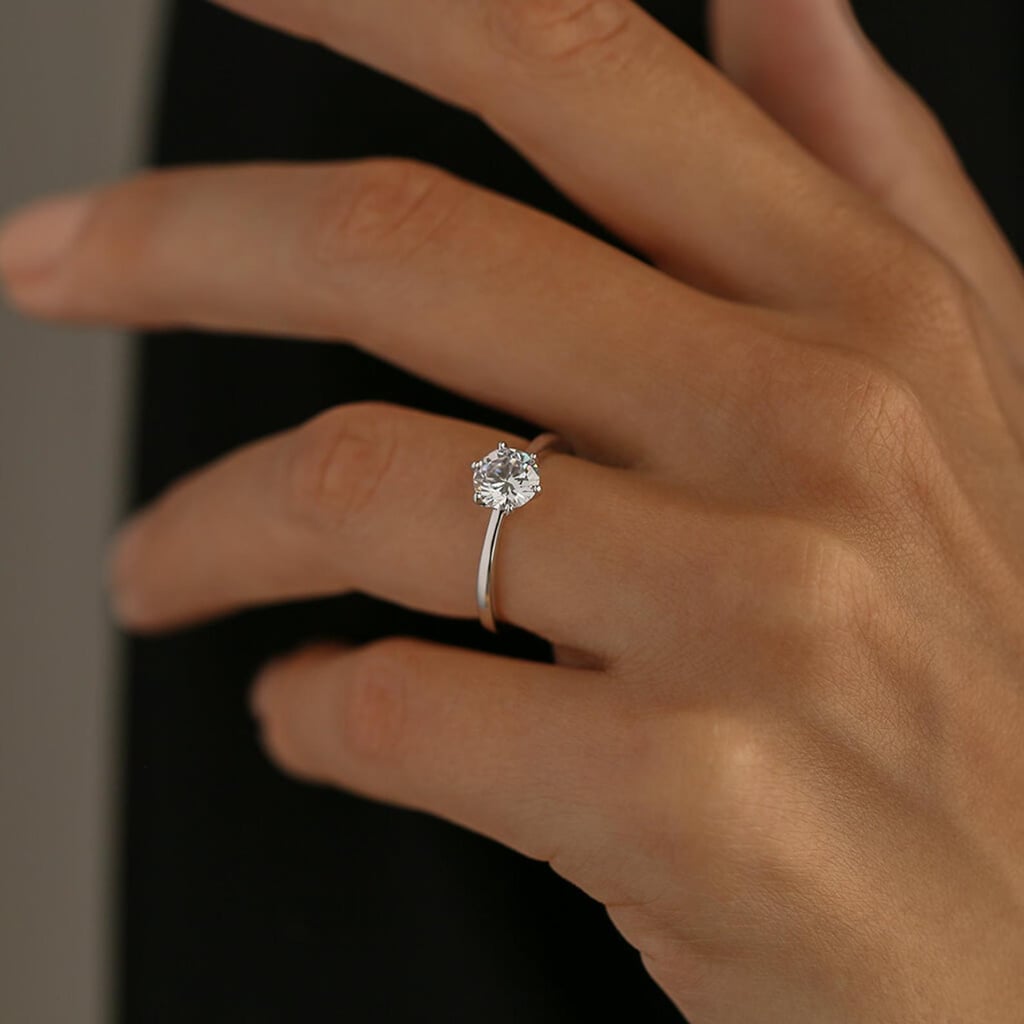 TroveCompany 1.25 Carat Round Cut Solitaire Ring