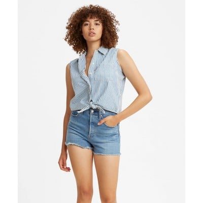 Levi's Sleeveless Rumi Front Button-Down Shirt