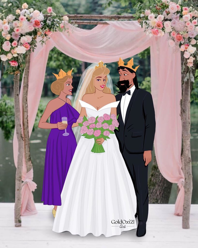 Artist Transforms Disney Princesses Into Brides With Parents