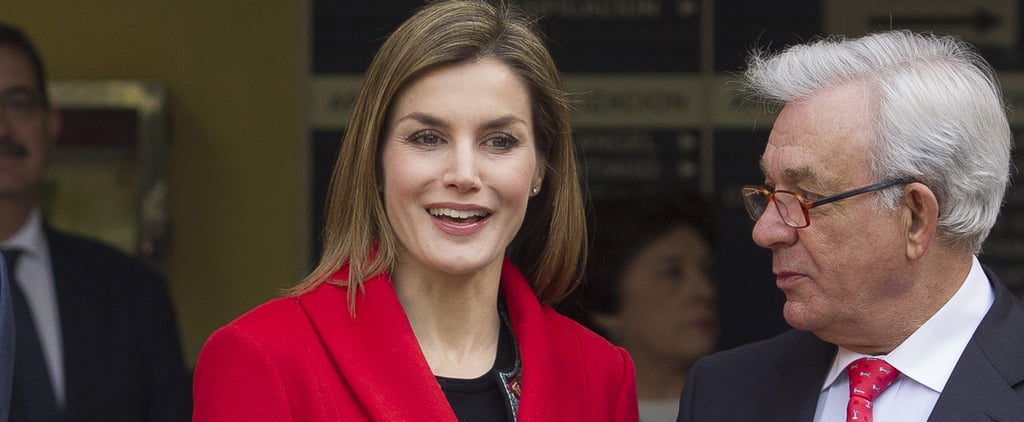Queen Letizia in a Red Trench Coat February 2016 | Pictures