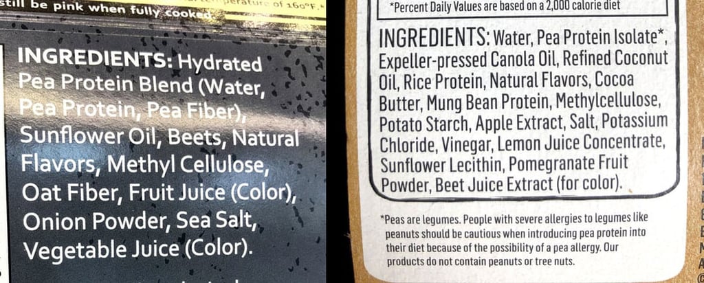 Trader Joe's Protein Patties Ingredients