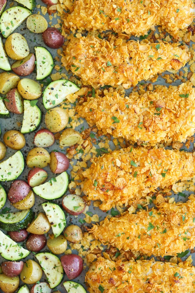 Baked Ranch Chicken Tenders and Veggies