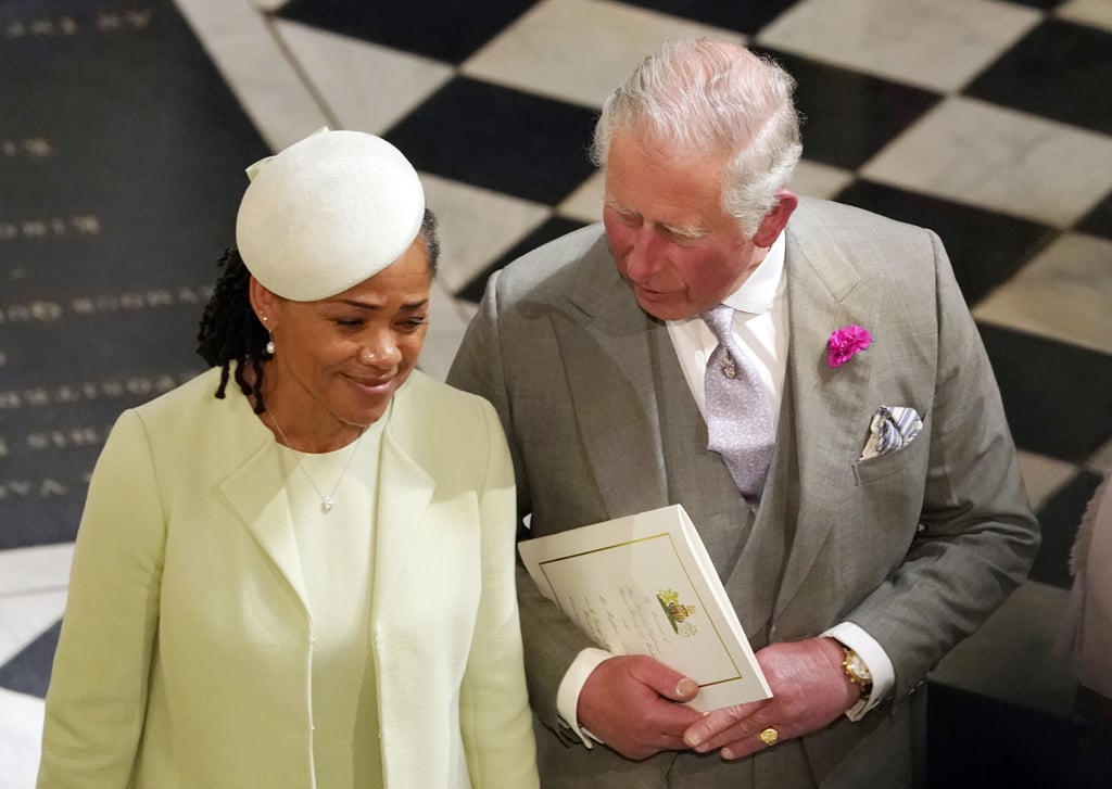 She and Charles chatted on their way into St. George's Chapel.