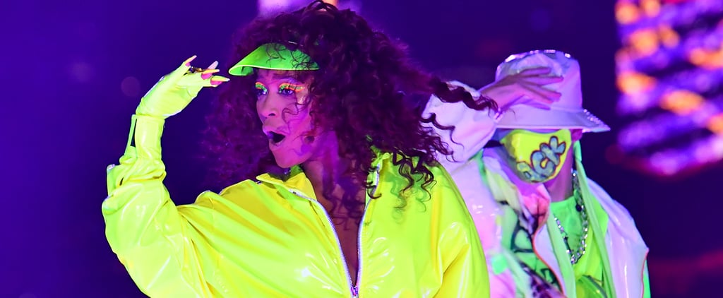 Keke Palmer's Neon Green and Orange Eye Makeup at 2020 VMAs
