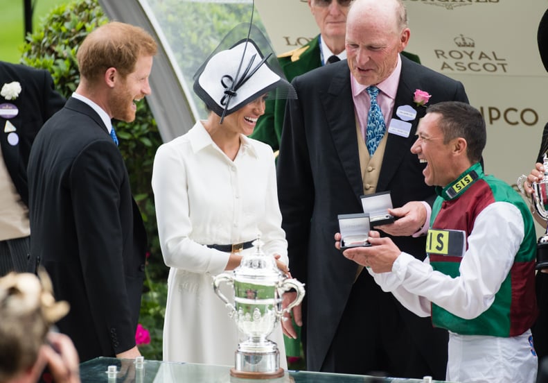 Meghan Markle and Prince Harry Presenting a Trophy 2018