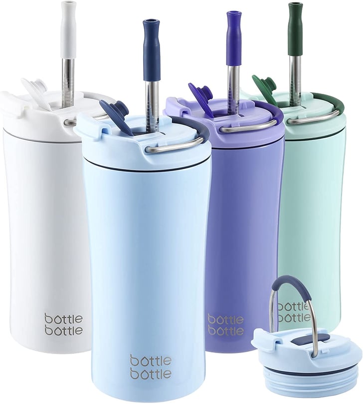 A Tumbler Bottle Bottle Coffee Tumbler With DualUse Lid and Straw