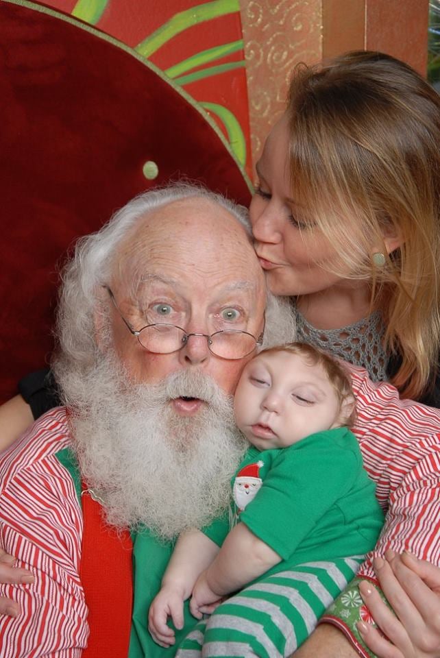 Boy Missing Skull Jaxon Strong Kissing Santa