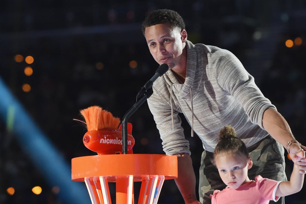 Stephen and Riley Curry at Kids' Choice Sports Awards 2015