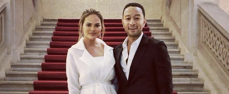 Chrissy Teigen and John Legend 6th Anniversary in Paris